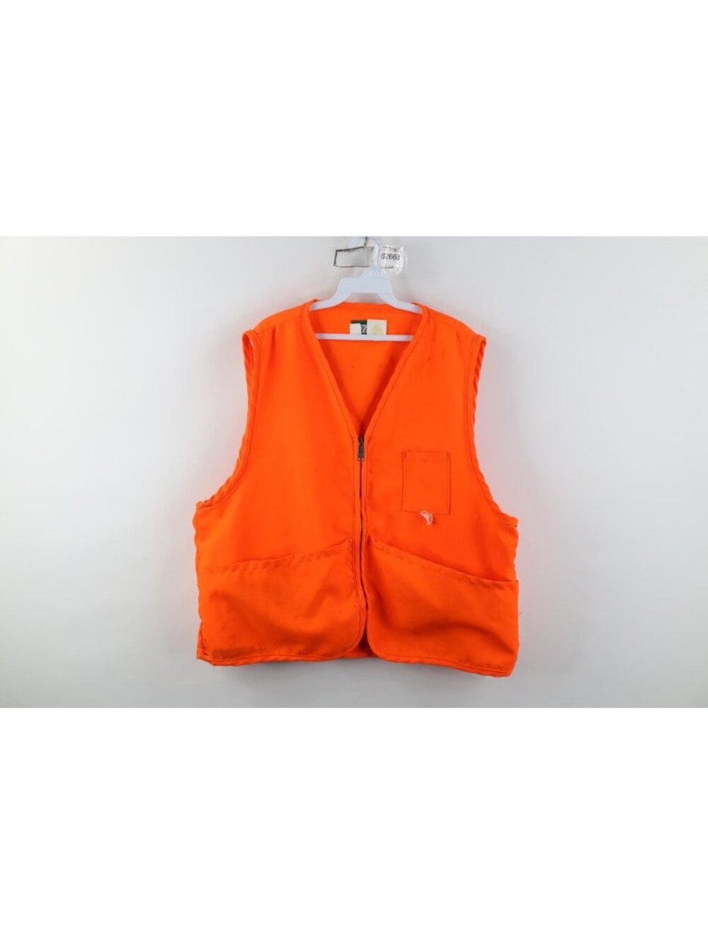 Vintage 90s Streetwear Mens 2XL Distressed Hunting Vest Jacket Blaze Orange USA